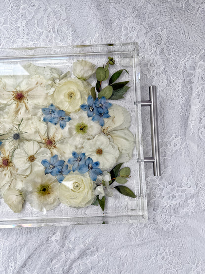 11" x 14" Acrylic Tray Floral Preservation Keepsake
