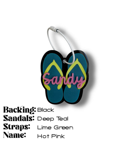 Custom Name Keychain | Personalized Acrylic Tag - Flip Flops