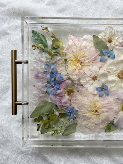 11" x 14" Acrylic Tray Floral Preservation Keepsake