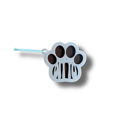 Custom Name Keychain | Personalized Acrylic Tag - Paw Print