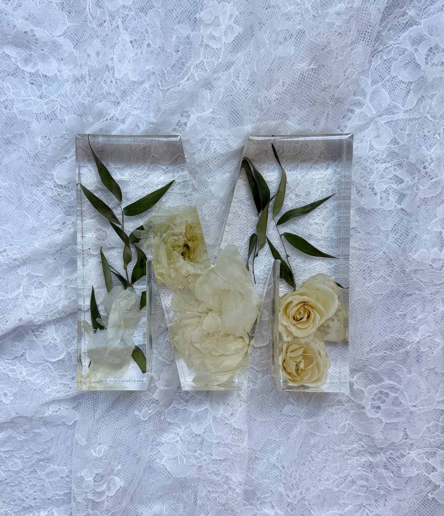 Letter Blocks Floral Preservation Keepsake - Add On Item