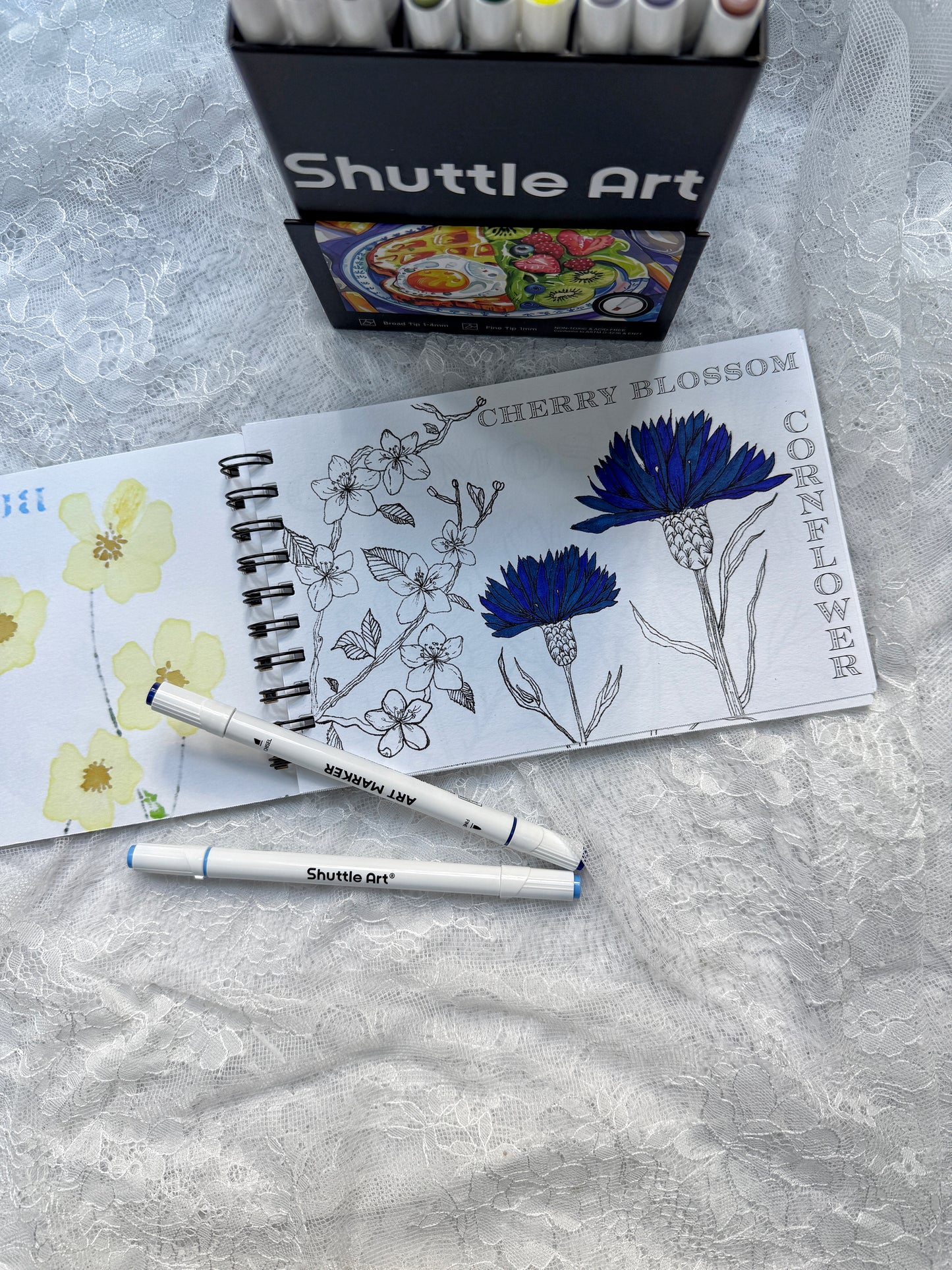 Complete Floral Coloring Book – Mixed Media Edition (with Marker Bundle) 9.8.25