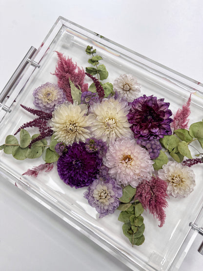 11" x 14" Acrylic Tray Floral Preservation Keepsake