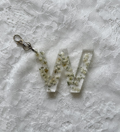 Letter Keychain Floral Preservation Keepsake - Add On Item