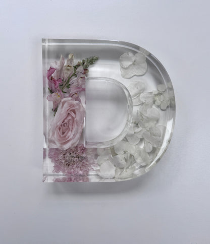 Letter Blocks Floral Preservation Keepsake - Add On Item