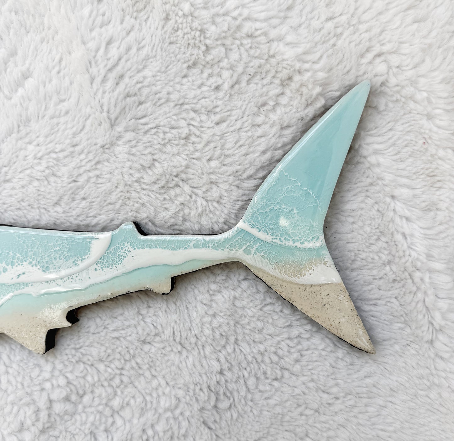 Great White Shark Wall Art | Ocean Wave Resin Decor 4/9/26