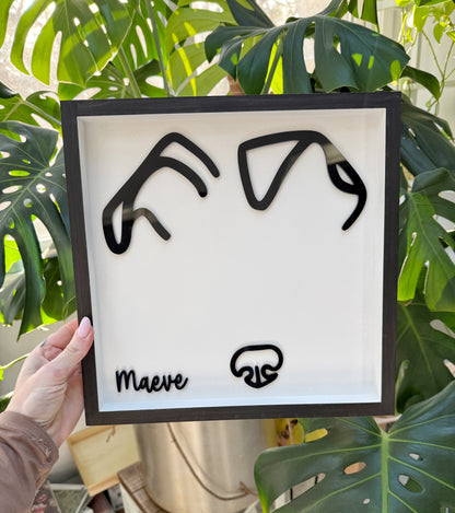 Custom Pet Silhouette Portrait – Classic & Upgraded Options