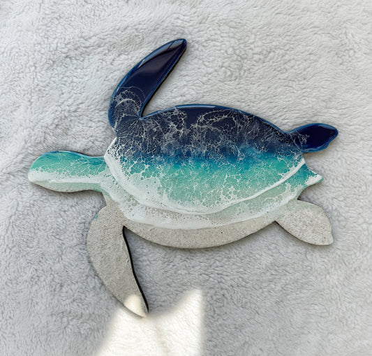 Sea Turtle Wall Art | Ocean Wave Resin Decor 4/9/26