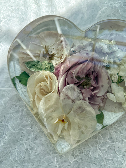 10" Heart Floral Preservation Keepsake