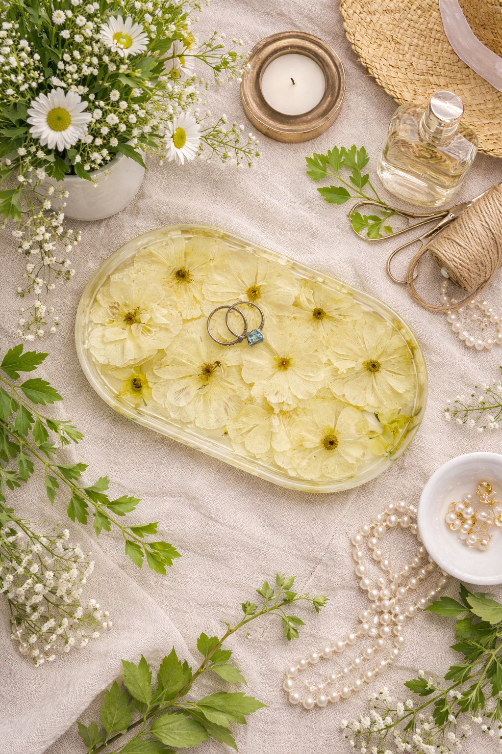 Trinket Tray Floral  Preservation Keepsake