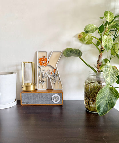 Custom Floral Resin Letter – Botanical Initial Art