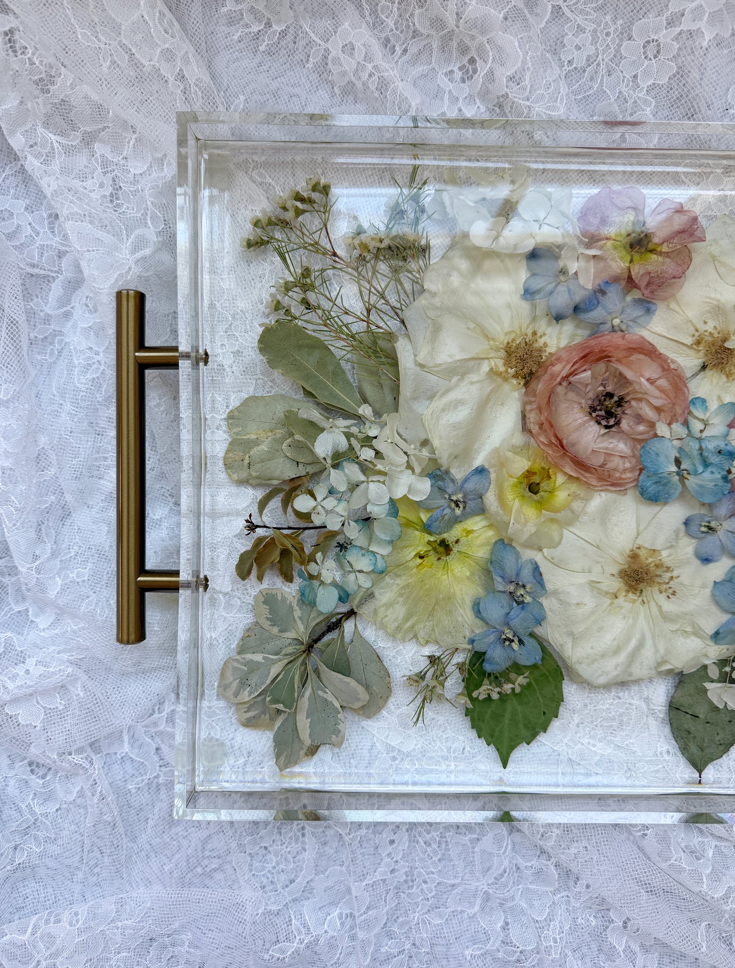 11" x 14" Acrylic Tray Floral Preservation Keepsake