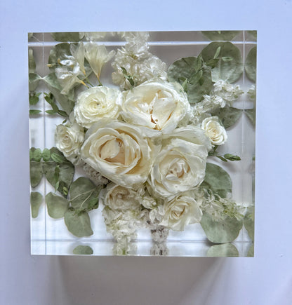 9" Square Floral Preservation Keepsake