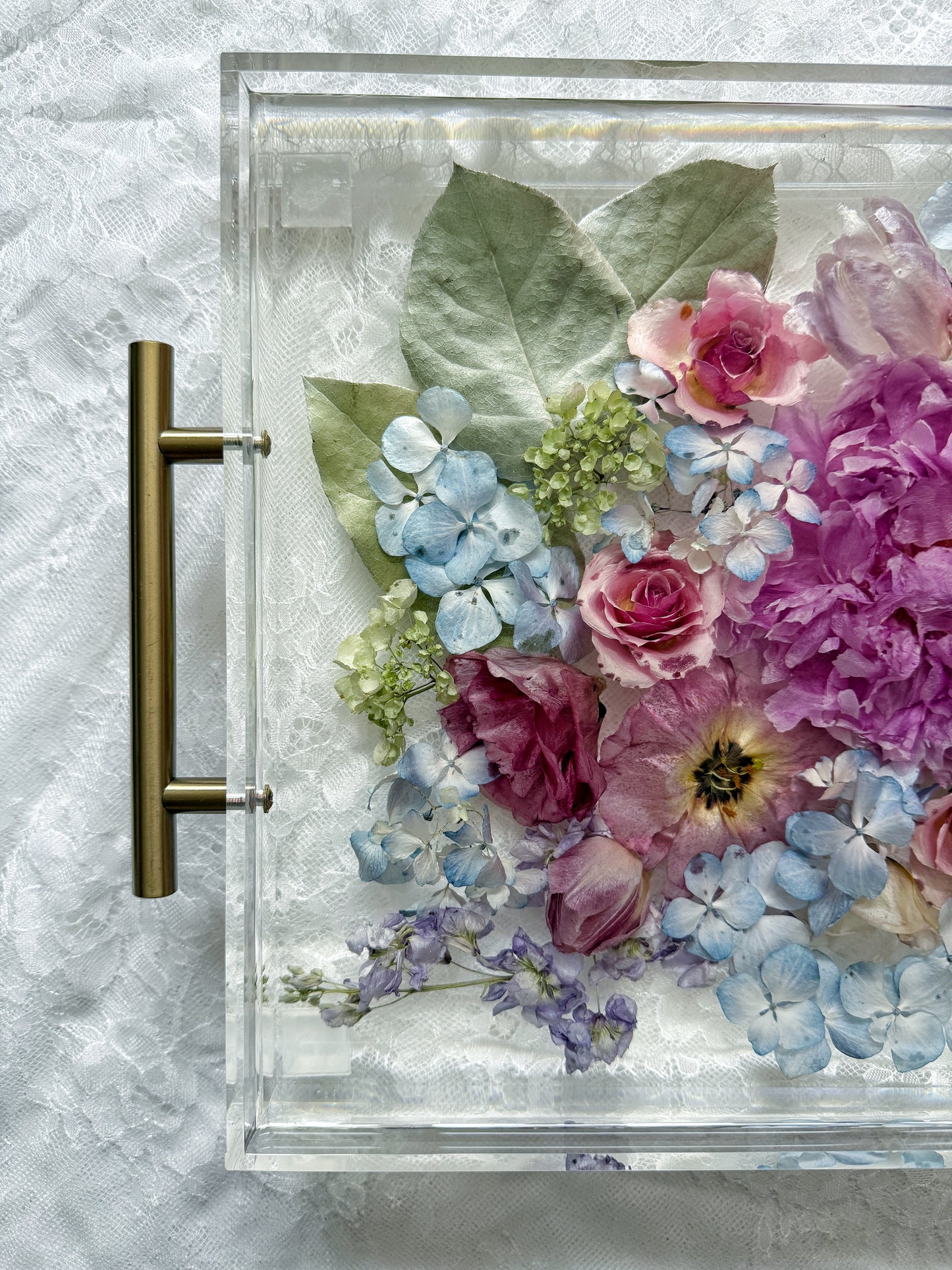 Floral Tray 11" x 14" Acrylic