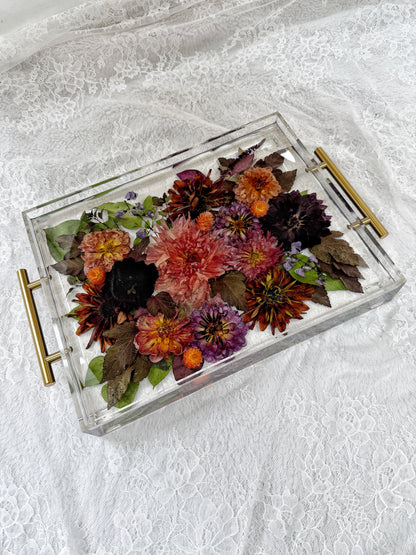 11" x 14" Acrylic Tray Floral Preservation Keepsake