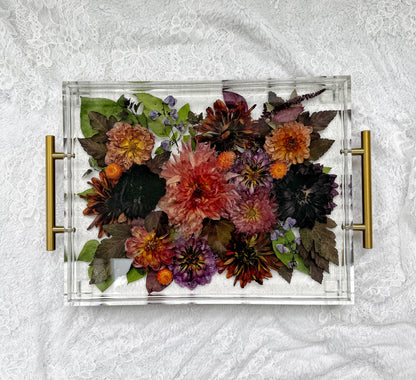 11" x 14" Acrylic Tray Floral Preservation Keepsake