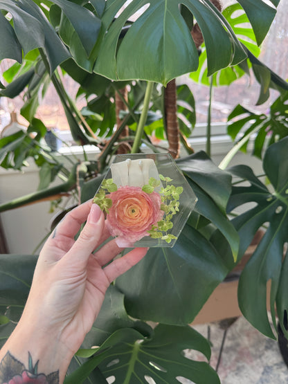 Mini Hexagon Floral Preservation Keepsake - Add On Item