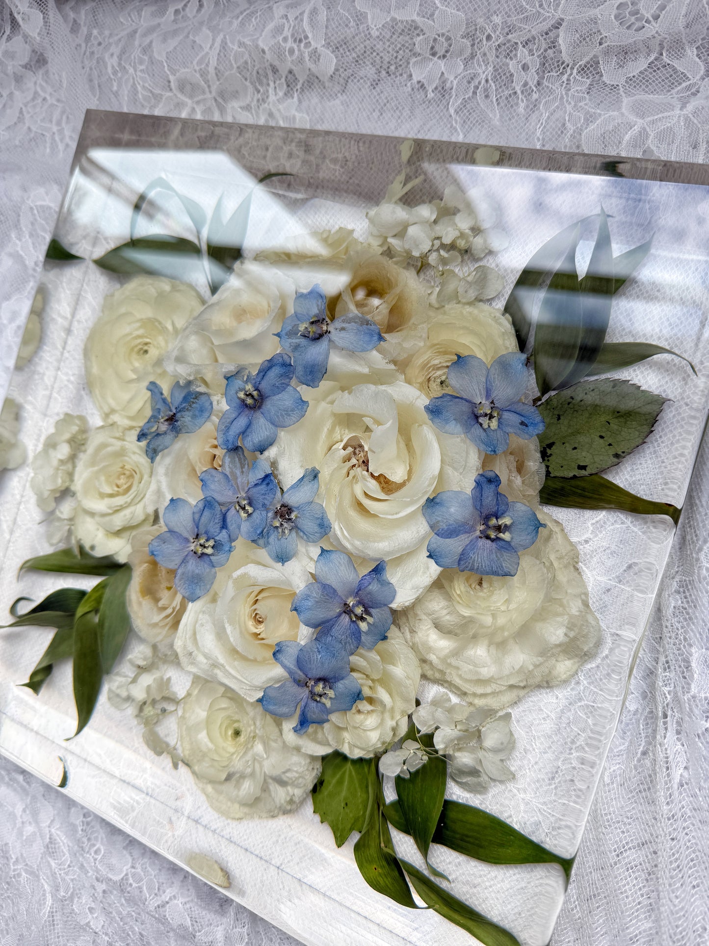 10" Square Floral Preservation Keepsake