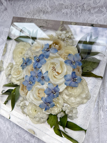 10" Square Floral Preservation Keepsake