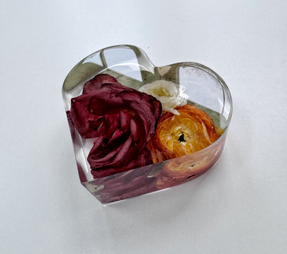 6" Heart Floral Preservation Keepsake - Add On Item