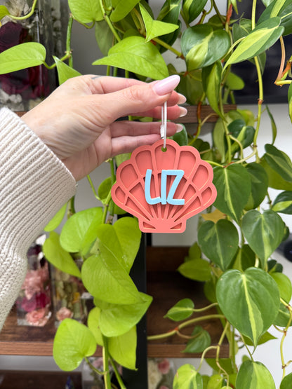 Custom Name Keychain | Personalized Acrylic Tag - Shell