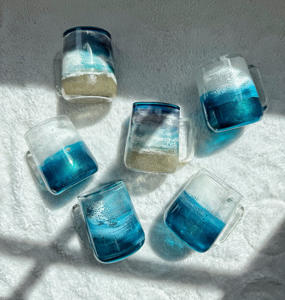 Ocean Wave Glass Mug | Handcrafted Resin Coffee Cup | Coastal Drinkware 9/17/26