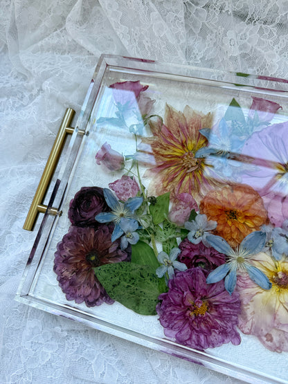 11" x 14" Acrylic Tray Floral Preservation Keepsake