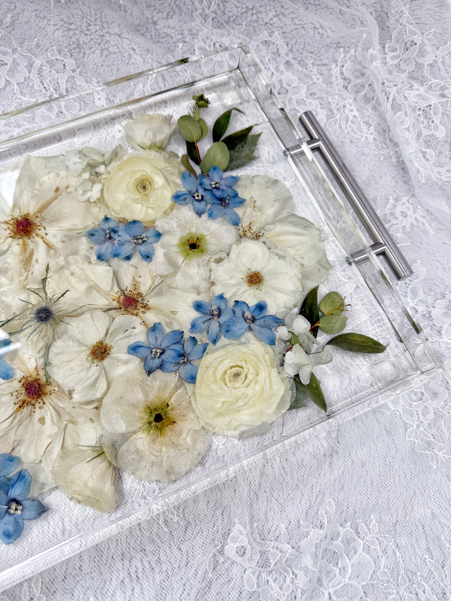 11" x 14" Acrylic Tray Floral Preservation Keepsake