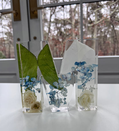 Letter Blocks Floral Preservation Keepsake - Add On Item