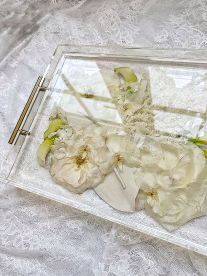 11" x 14" Acrylic Tray Floral Preservation Keepsake
