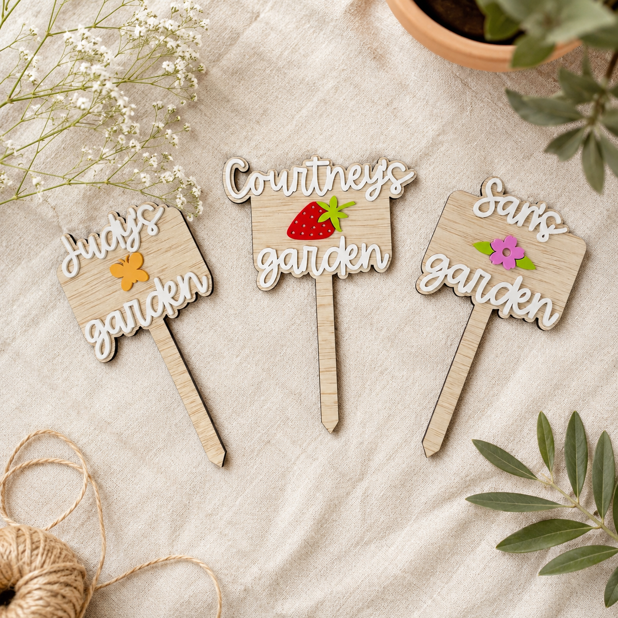 Personalized Garden Plant Stake – Custom Name Sign