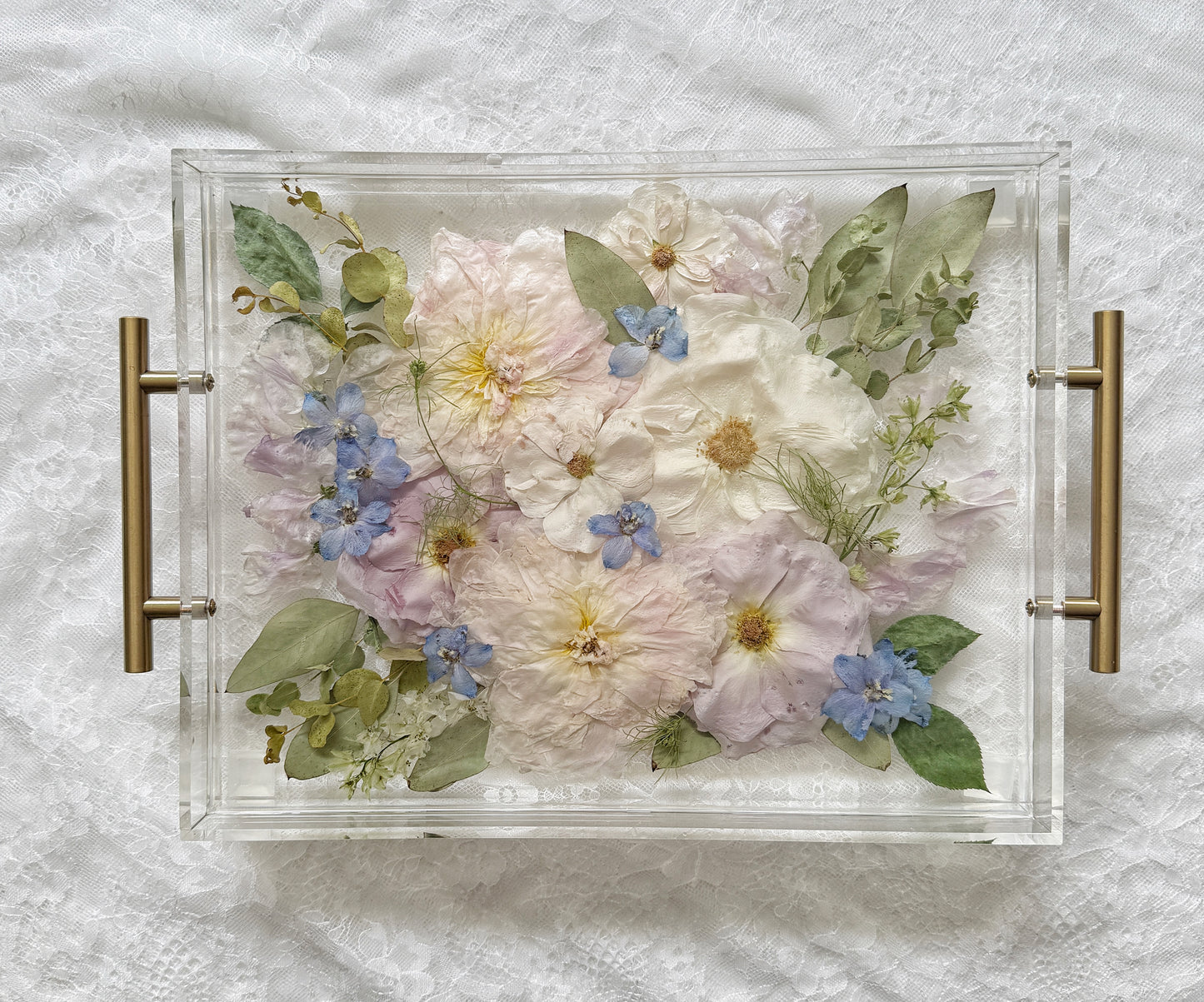 Floral Tray 11" x 14" Acrylic