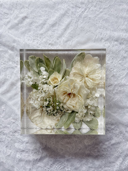 8" Square Floral Preservation Keepsake