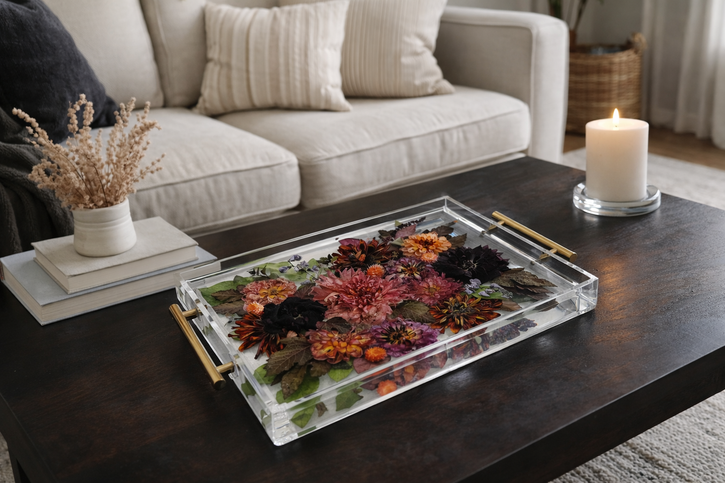 11" x 14" Acrylic Tray Floral Preservation Keepsake
