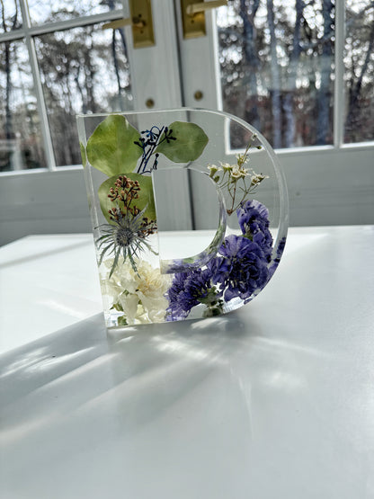 Letter Blocks Floral Preservation Keepsake - Add On Item