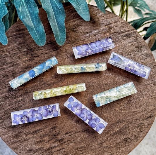 Resin Floral Barrette - Hydrangea - 9/17/26