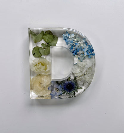 Letter Blocks Floral Preservation Keepsake - Add On Item