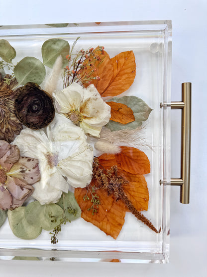11" x 14" Acrylic Tray Floral Preservation Keepsake