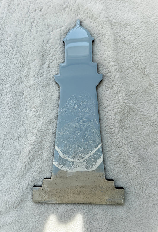 Coastal Lighthouse Wall Art | Ocean Wave Resin Decor 4/9/26