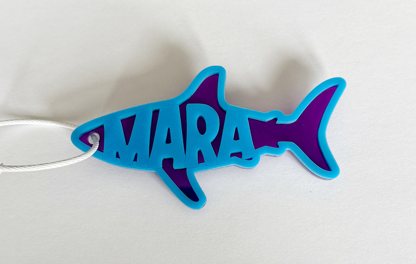 Custom Name Keychain | Personalized Acrylic Tag - Shark