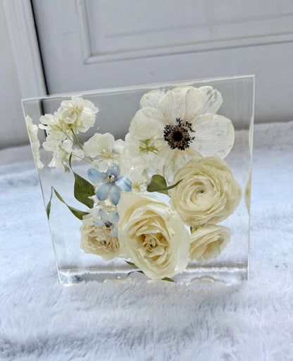6" Square Floral Preservation Keepsake - Add On Item