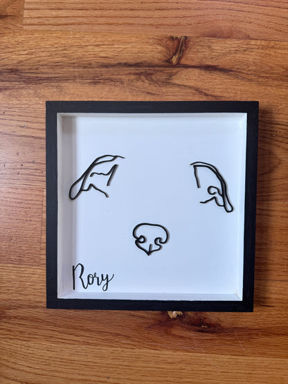 Custom Pet Silhouette Portrait – Classic & Upgraded Options