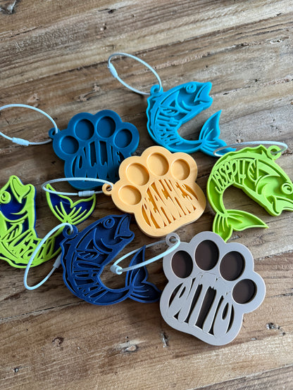 Custom Name Keychain | Personalized Acrylic Tag - Paw Print