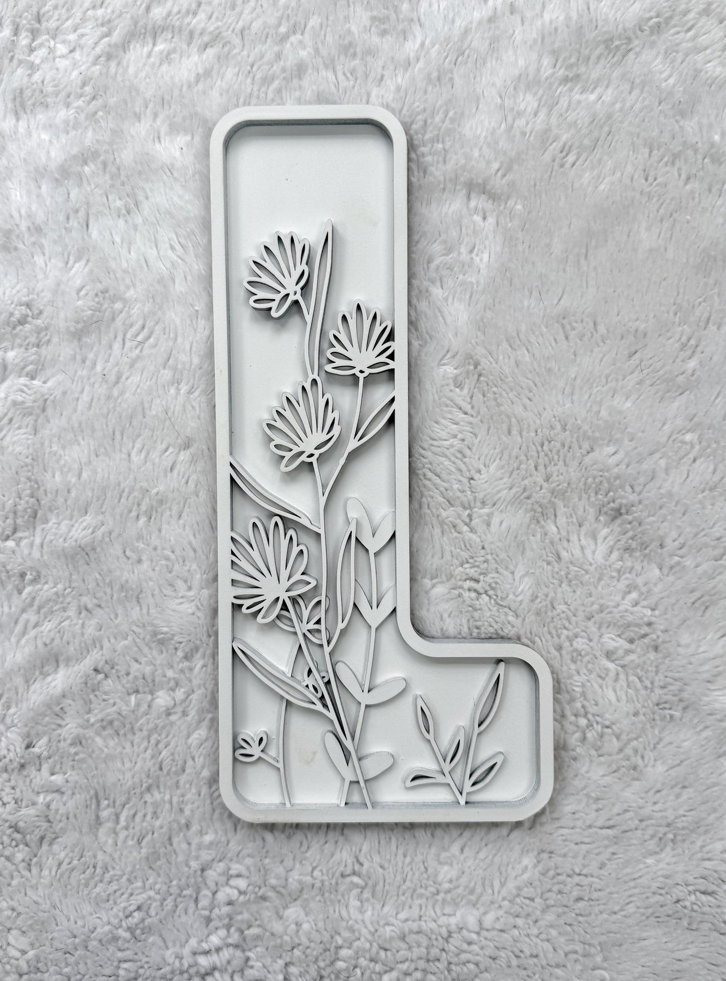 Custom Floral Resin Letter – Botanical Initial Art