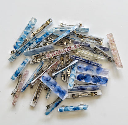 Resin Floral Barrette
