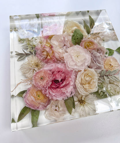 12" Square Floral Preservation Keepsake