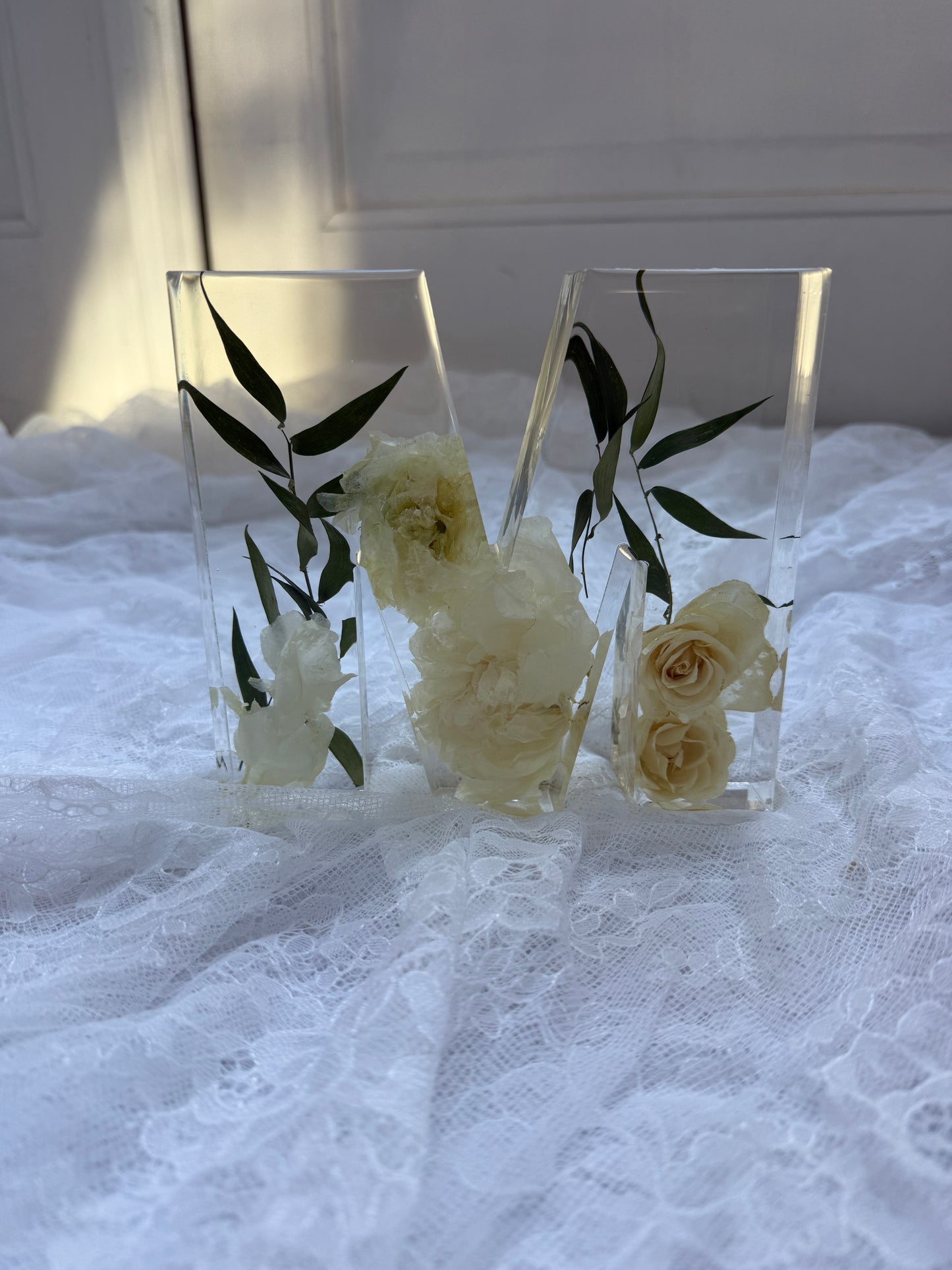 Letter Blocks Floral Preservation Keepsake - Add On Item