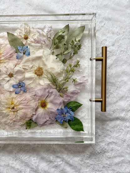 11" x 14" Acrylic Tray Floral Preservation Keepsake