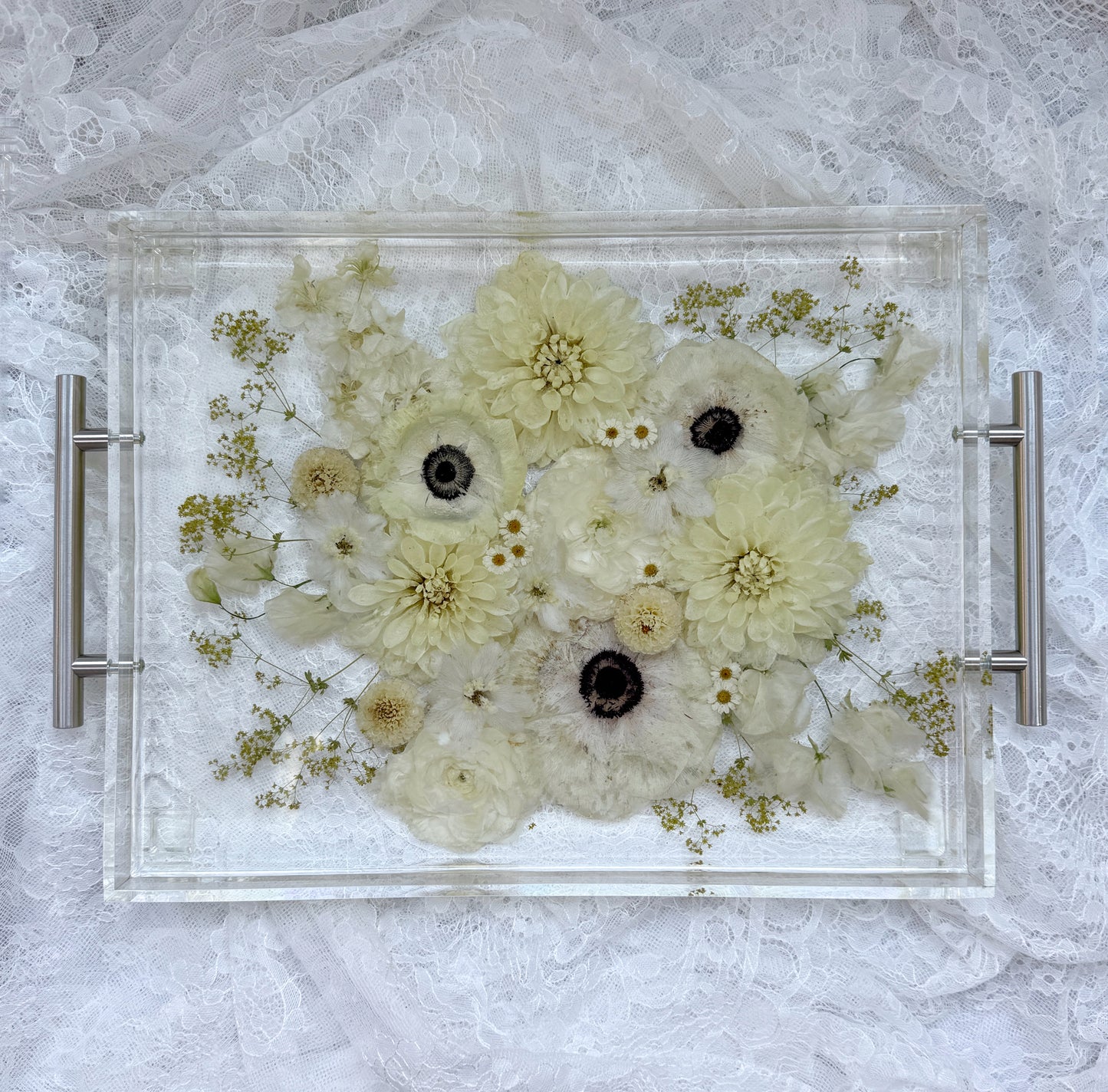 11" x 14" Acrylic Tray Floral Preservation Keepsake