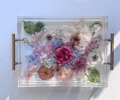 11" x 14" Acrylic Tray Floral Preservation Keepsake